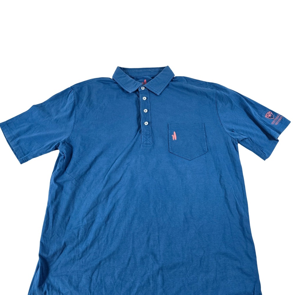 Johnnie-O Mens Blue Scottsdale National Golf Club Polo Shirt Large Short Sleeve